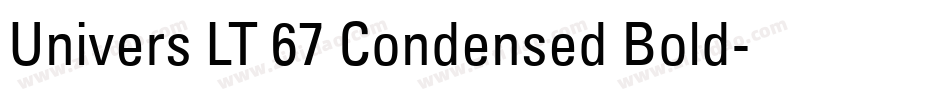 Univers LT 67 Condensed Bold字体转换